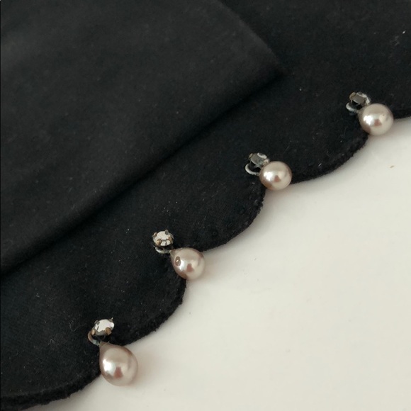 VINTAGE GLOVES WITH TEARDROP PEARLS & RHINESTONES - Picture 11 of 16